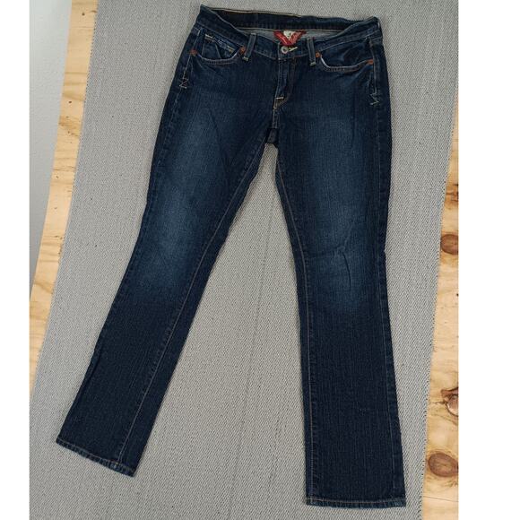 Lucky Brand Vintage Zoe Straight Jeans Womens 4/27 30X30 Blue Casual Western - Picture 6 of 15